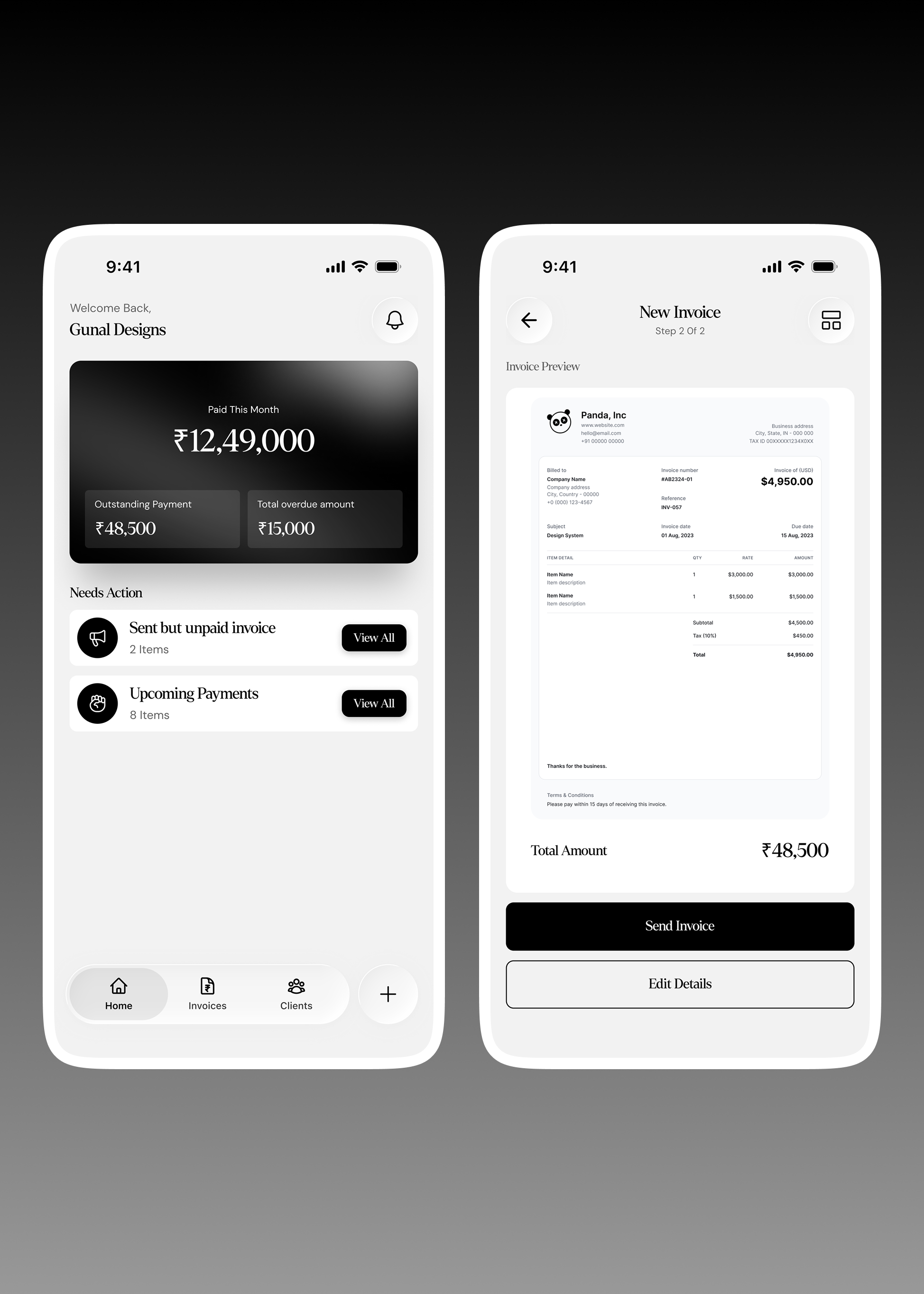 Invoicing App
